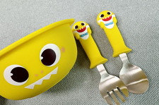 Pinkfong x Notban Premium Bronzeware Kids Spoon, Fork  Bowl
