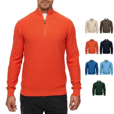 Indicode Herren Strickpullover INBull-Herrenpullover Strick Pulli Reißverschluss