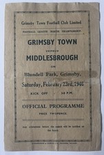 Grimsby Town v Middlesbrough 23rd February 1946
