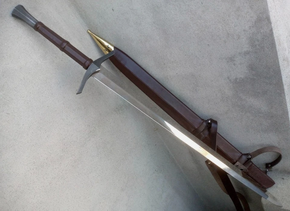 Espada vikinga afilada/lista para la batalla de acero al carbono forjada a mano Foto 4 de 4