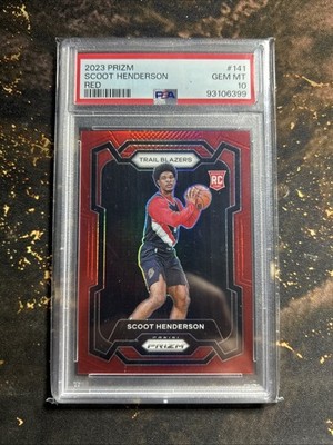 2023 Prizm Scoot Henderson Red Prizm /299 PSA 10 Rookie