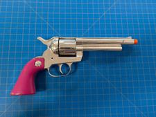 Vintage 1980s Gonher Cowgirl Pink Diecast Cap Gun Revolver No 121 Parris Mfg
