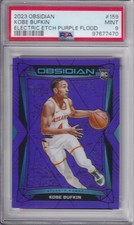 2023 Panini Obsidian Electric Etch Purple Flood Kobe Bufkin RC /49 #159 PSA 9