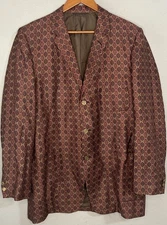 Vintage Curlee Blazer Single Breasted Sport Jacket Plaid Hipster Funky Mens 44R