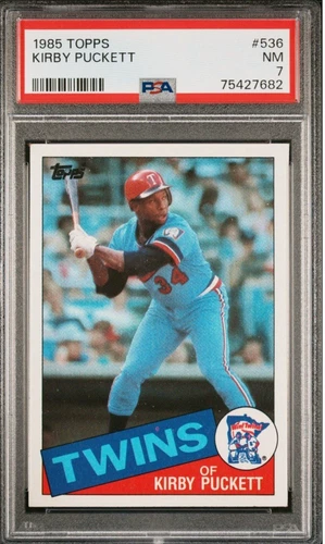 1985 Topps Tiffany #536 Kirby Puckett Twins RC Rookie HOF PSA 7 NM