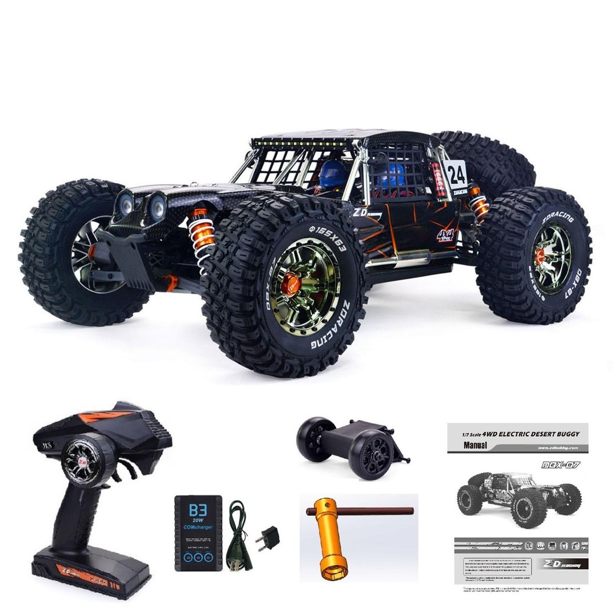 1/7 RC Off Road Car ZD Racing DBX-07 AWD Desert Buggy RTR Car 4MM