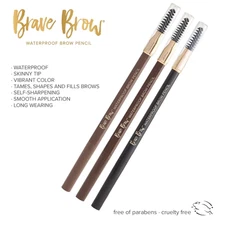 2 Belle Beauty by Kim Gravel Brave Brow Eyebrow Pencil (Light Brown) New 