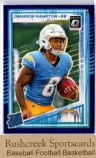 2025 Donruss Optic #212 Omarion Hampton RC Rookie Prizm Purple Shock