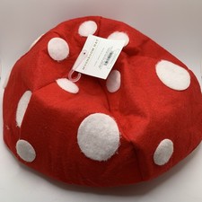 WONDERSHOP Mushroom Hat Costume Cosplay Accessory Party Hat Cap White And Red