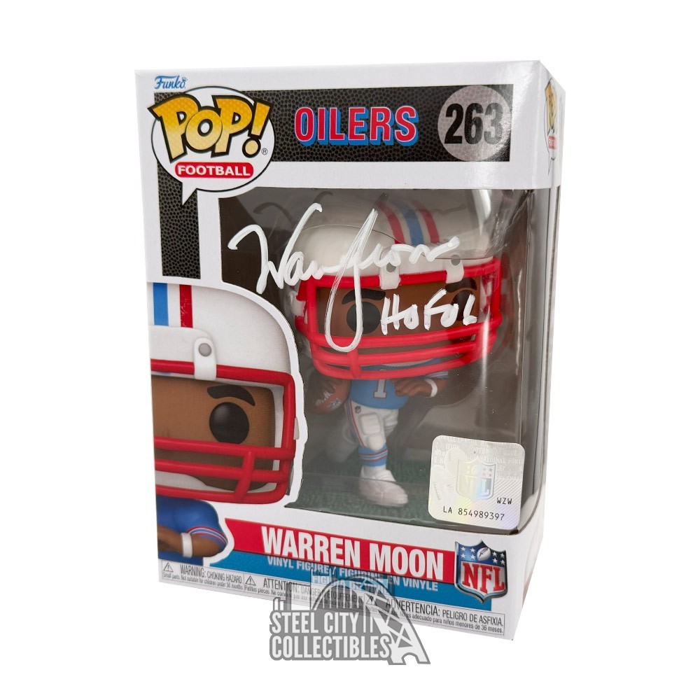 Warren Moon Autographed Signed Houston HOF 06 Oilers Funko Pop - BAS 