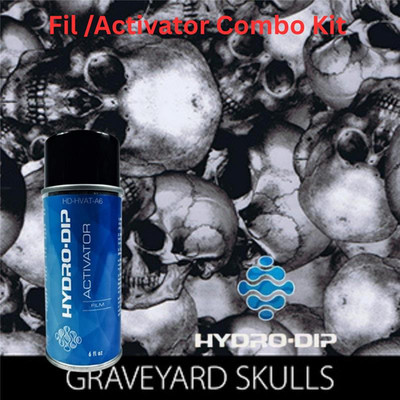 Hydro Dip  Film Activator Combo Kit HD-SKL370 Graveyard Skulls (50cm)