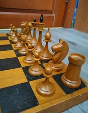 Vintage Wooden Chess Set Soviet USSR (#270)