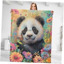 Funny Panda Throw Blanket - Ultra Soft, Plush, Lightweight, 50in&times;60in Panda01