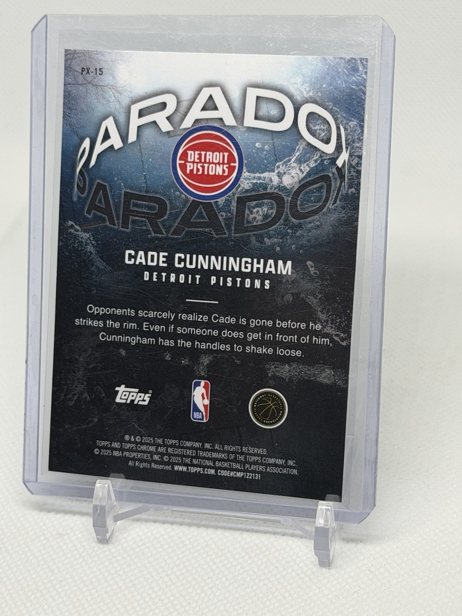 2025-26 Topps Chrome Basketball Cade Cunningham Paradox SSP Case