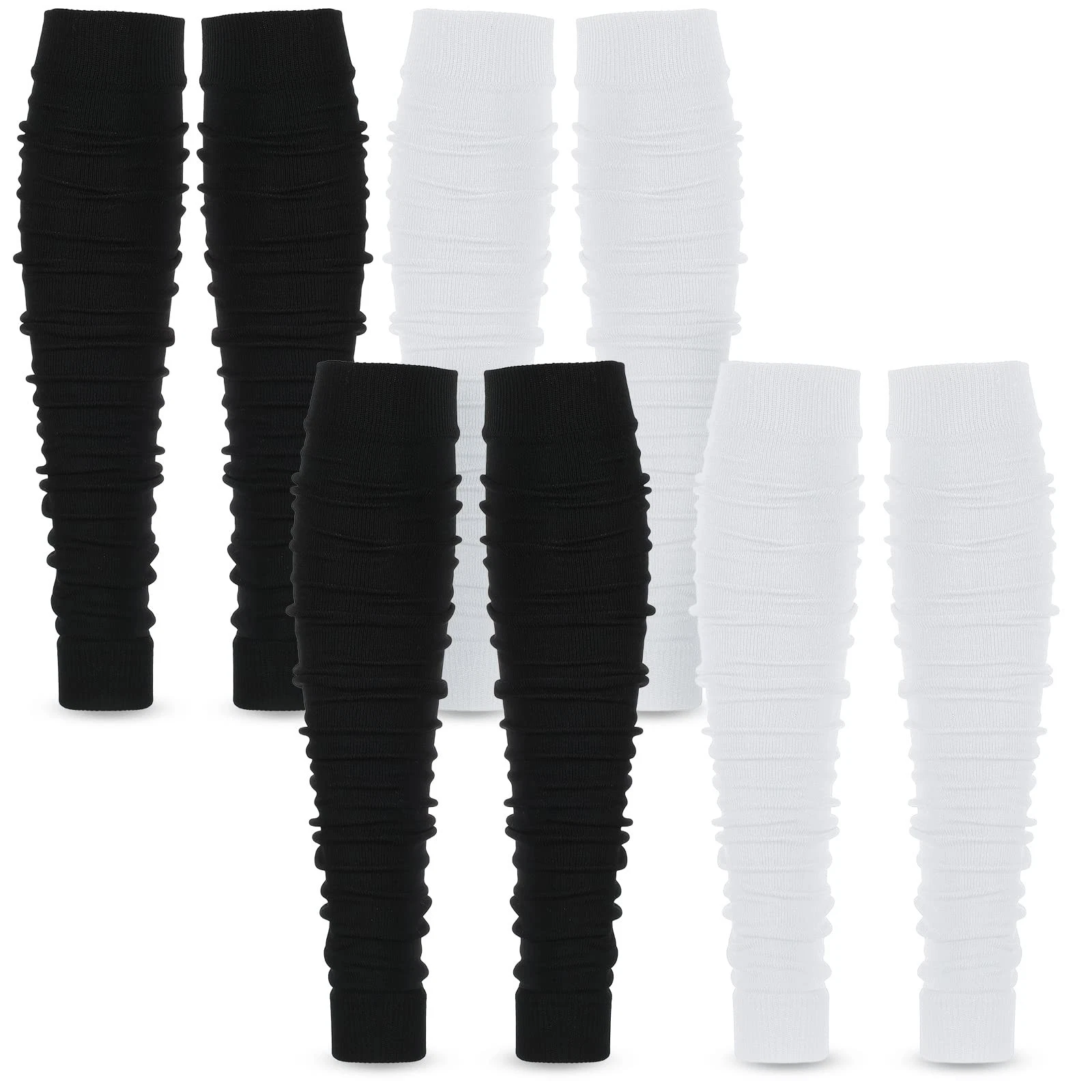 4 Pairs 4 Pairs Football Leg Sleeves Men Calf Compression Sleeves Scrunch Leg...