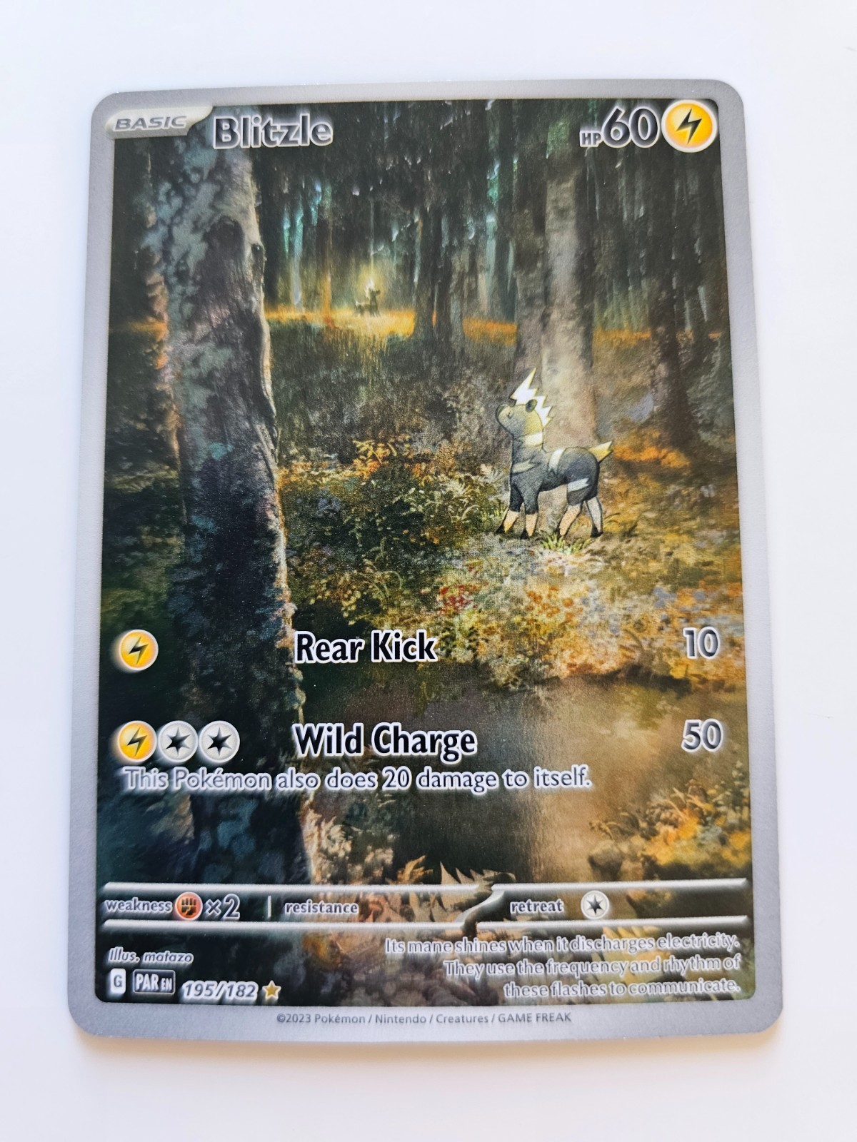 Pokemon Blitzle Holo Scarlet & Violet Paradox Rift 195/182 NM