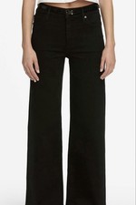 FRAME Le Pixie Slim Palazzo Jeans Women's Dark Gray/black Size 32 268 Msrp