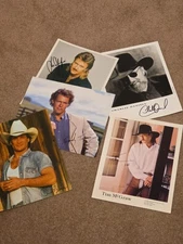 90s Country Music Autographed Star Head Shots Pictures Various Artists