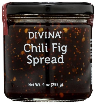 Divina Spread Chili Fig, 9 Oz (Pack of 12) 108 ounces, Olive