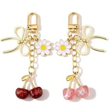 Cherry Bag Charms Keychain Purse Charms For Handbags Cherry Accessories Small