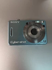 Sony Cyber-shot DSC-W55 7.2MP 3x Optical Zoom Digital Camera Blue 85%New