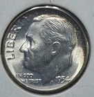 1954 P - Roosevelt Silver Dime. Estimated Uncirculated 65. A1382.