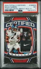 2024 Panini Totally Certified Malik Nabers Rookie Logo Nike Patch PSA TRUE 1/1