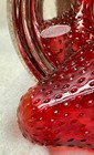 Vintage Glass Ruby Red Hanging Strawberries Salt Pepper Shaker Made In Japan — photo 3