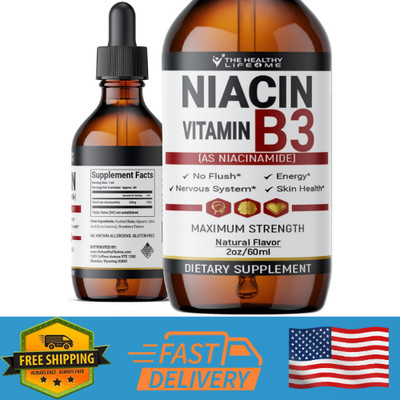 The Healthy Life B3 Niacinamide Liquid 20mg 60 Day Supply 2oz Drops