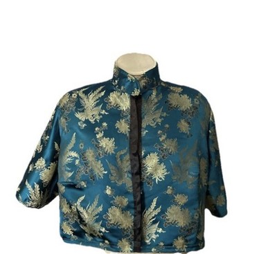 Multicolor Asian Gold Metallic Wom Homemade Jacket Blazer Bust: 44/Approx. L/XL