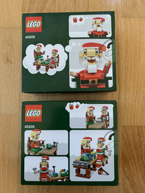 LEGO Seasonal: LEGO 40205 (Little Elf Helpers) + 40206 (Santa) LOT of 2 NIB NEW