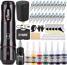 Cordless Tattoo Kit Complete with Pro Tattoo Machine Pen, Carrying Case