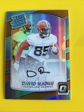 2017 Panini Donruss Optic David Njoku Bronze Rated Rookie Auto 164