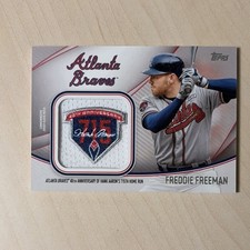 Topps 2020 Freddie Freeman Jumbo Sleeve Patch #JSES-FF Braves Hank Aaron 40th