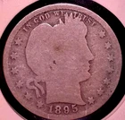 1895-O   BARBER SILVER QUARTER 25C