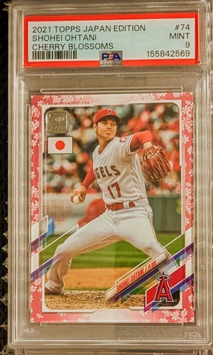 2021 Topps Japan Edition 74 Shohei Ohtani Cherry Blossom SSP /99 *PSA 9 MINT