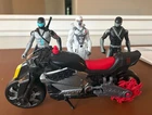 GI Joe Snake Eyes Movie Figure Lot Stealth Cycle Storm Shadow Techno Ninja 6”