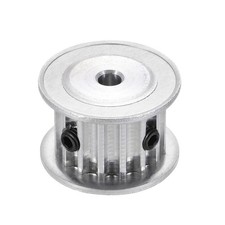 5M16T Timing Belt Pulley 5mm 3/16" Bore Aluminum Synchronous Wheel, Silver