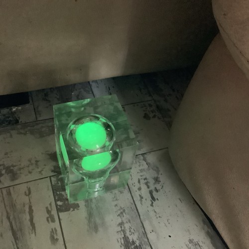 Vintage Lucite Light Bulb Sculpture Pierre Giraudon 1960s Glow In The Dark - 第 12/13 張圖片