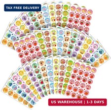 Scratch and Sniff Stickers 864 Pieces Fruits and Foods Smelly Stickers...