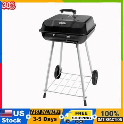 Expert Grill Charcoal Grill, 17.5 Inch Charcoal Grill with Wheels, Black