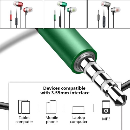 Corded Earbuds Headphones for School Noise Isolating in-Ear Earphones 3.5mm - Zdjęcie 7 z 11