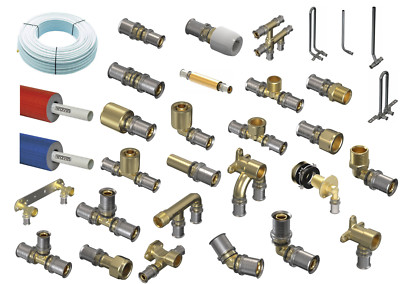 Klemmverschraubung Set Für Kupferrohre 15-28mm - Winkel, Bögen & T-Stücke Inklusive