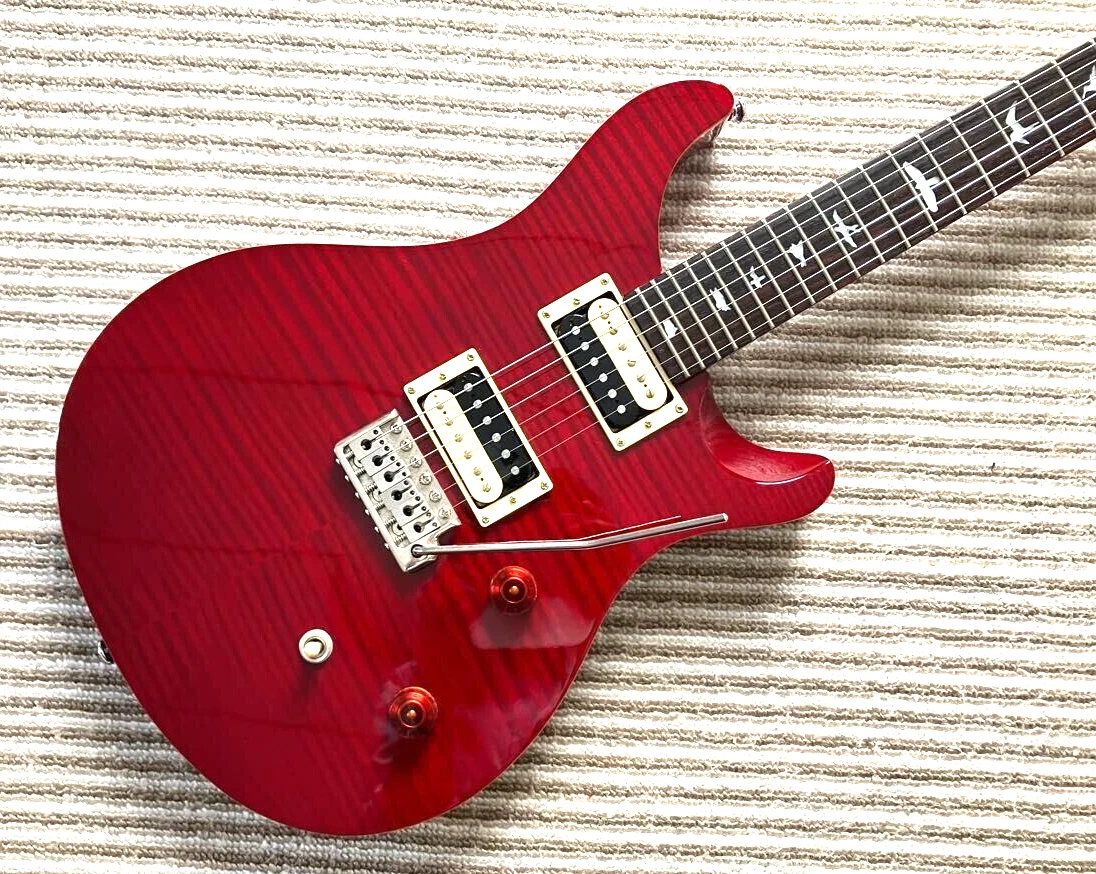 PRS Paul Reed Smith SE Custom 24 Red Maple Flat Top Used E.Guitar