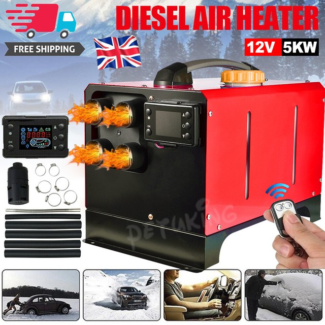 12v 5kw Air Diesel Night Heater 4 Holes Remot LCD Monitor Trucks Boats