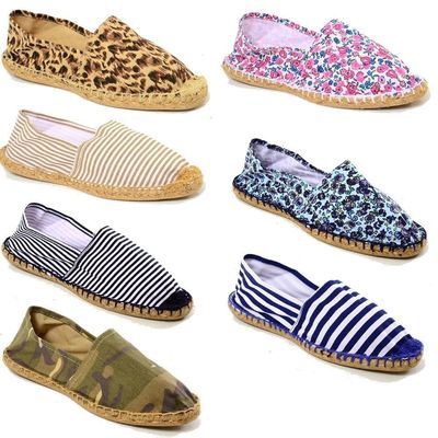 Espadrillas Fantasia Donna Scarpe Tela Corda Canvas Ciabatte da
