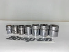 Snap-On 7pc 3/8" Drive 6-Point SAE Flank Drive Shallow Sockets