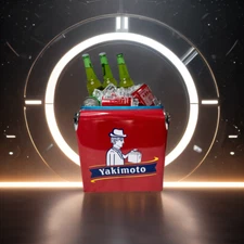 Feshion Cool Metal Retro Cooler 13L Yakimoto Outdoor Ice Chest Camping Party RV