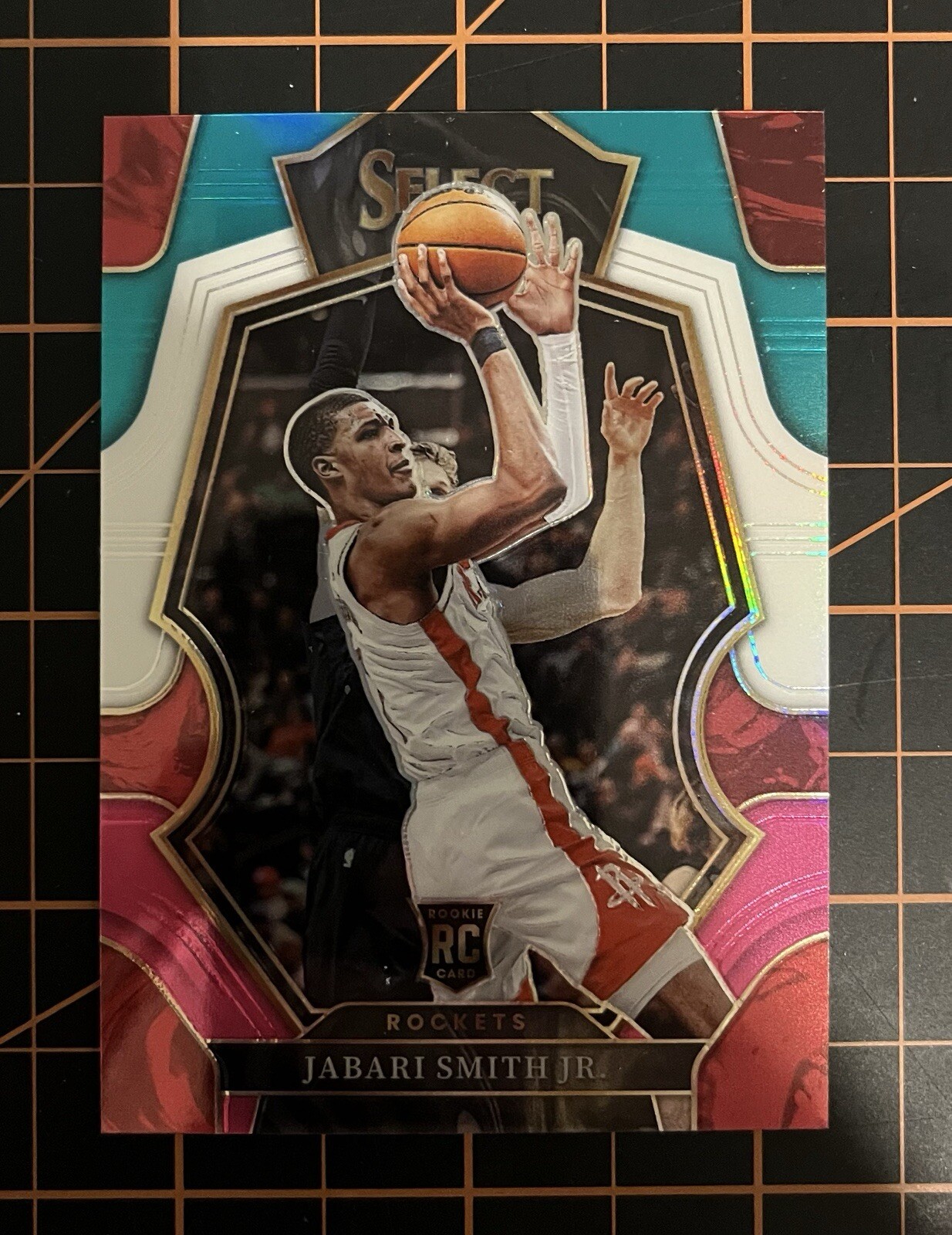 2022 Panini Select #184 Jabari Smith Jr. Teal/White/Pink /49
