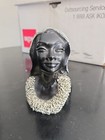 Vintage Frank Schirman exotic black coral Leialoha 1967 sculpture bust HAWAII! — photo 1
